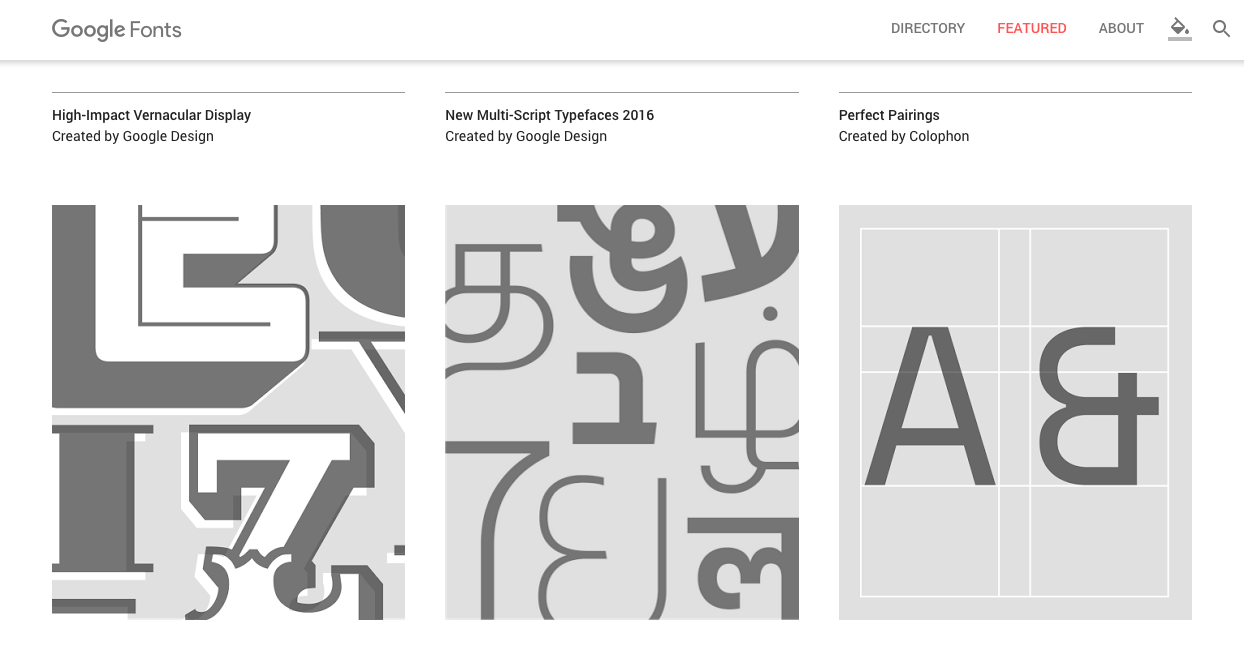 Google fonts featured